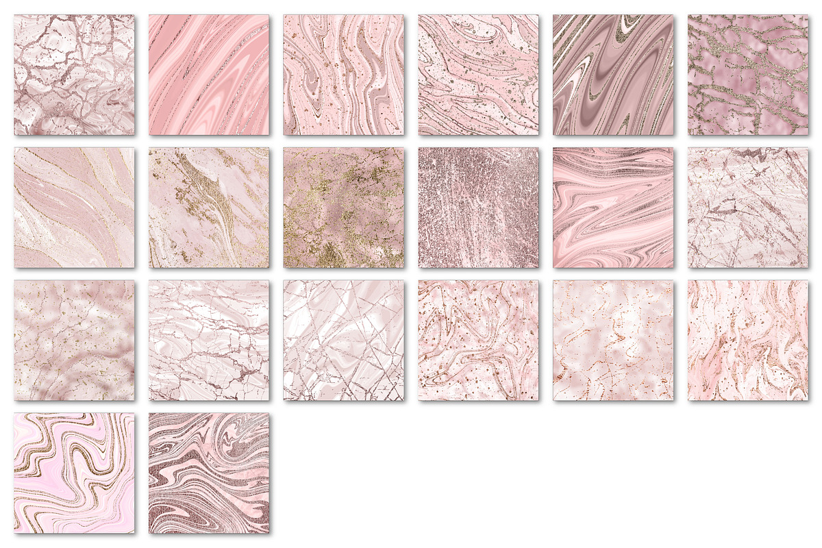 Rose Gold Marble Textures, a Texture Graphic by Artemisia_Art (Photo 3 of 5)