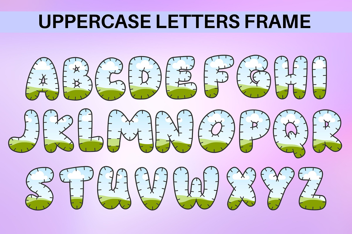 Quilt Alphabet Frame - Canva, a Marketing Template by Adalin Shop (Photo 2 of 4)