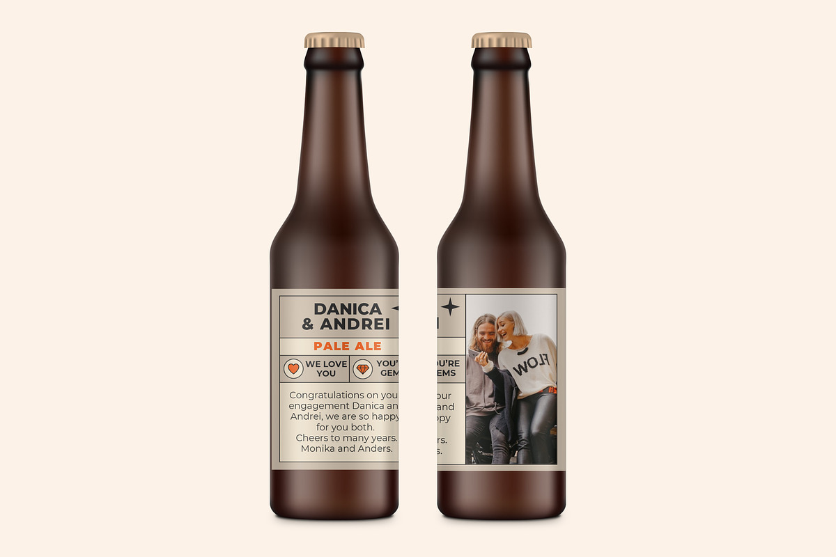 Danica + Andre Bottle Label Template, a Stationery Template by Mountain Folk Creative (Photo 4 of 5)