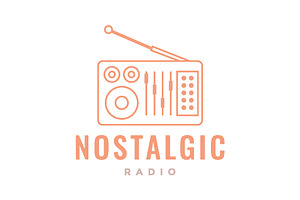 nostalgic radio music broadcast logo, a Branding & Logo Template by devastd