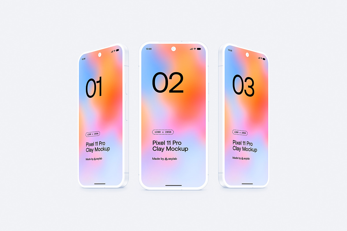 Google Pixel 11 Pro Clay Mockups, an Android Mockup by Asylab (Photo 17 of 62)