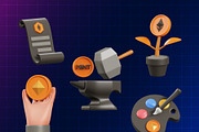 NFT 3D Icons, an Object 3D Model by Rakata Studio (Thumbnail 3 of 6)