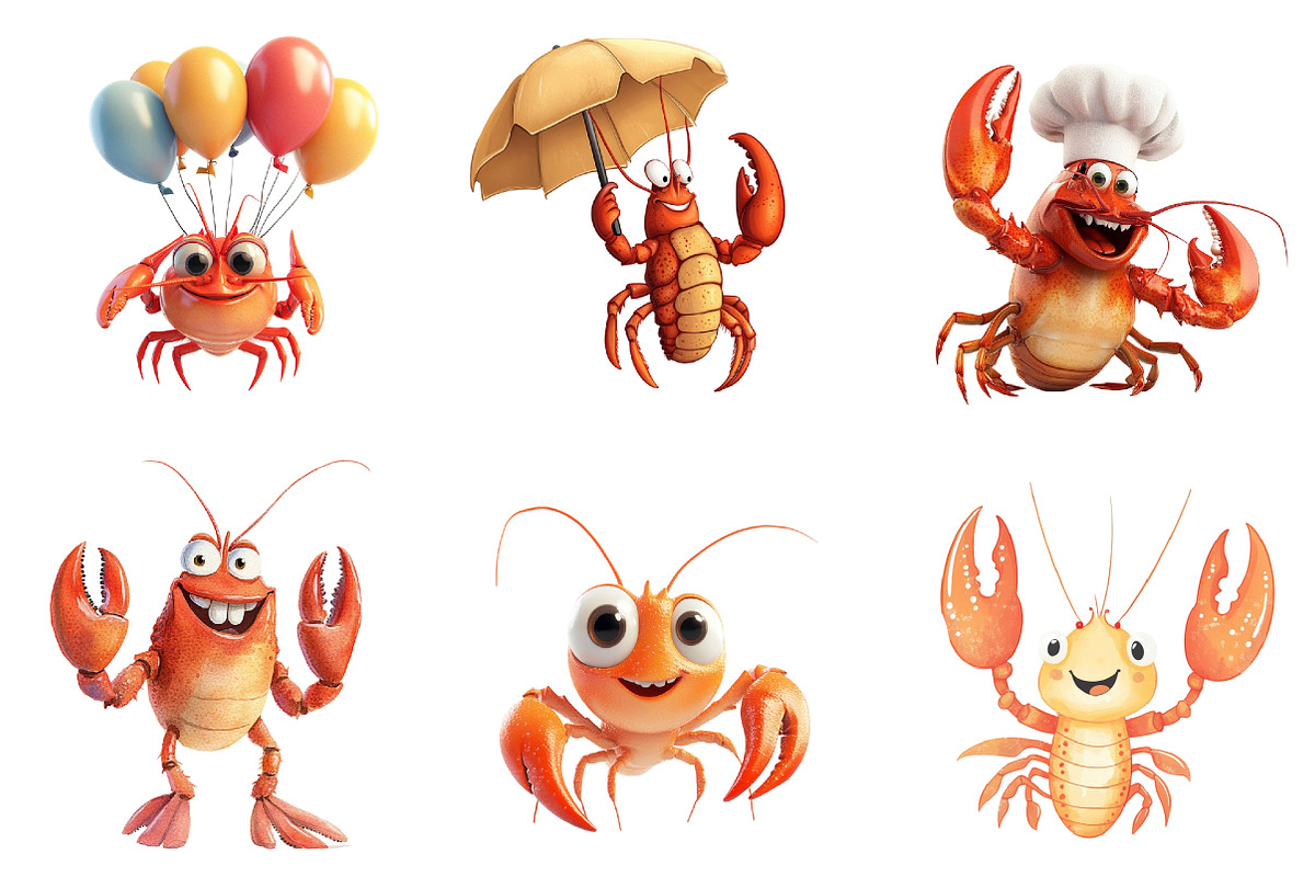 Kawaii Crabs  Clipart Bundle, an Illustration by Pixels.Craft (Photo 3 of 9)