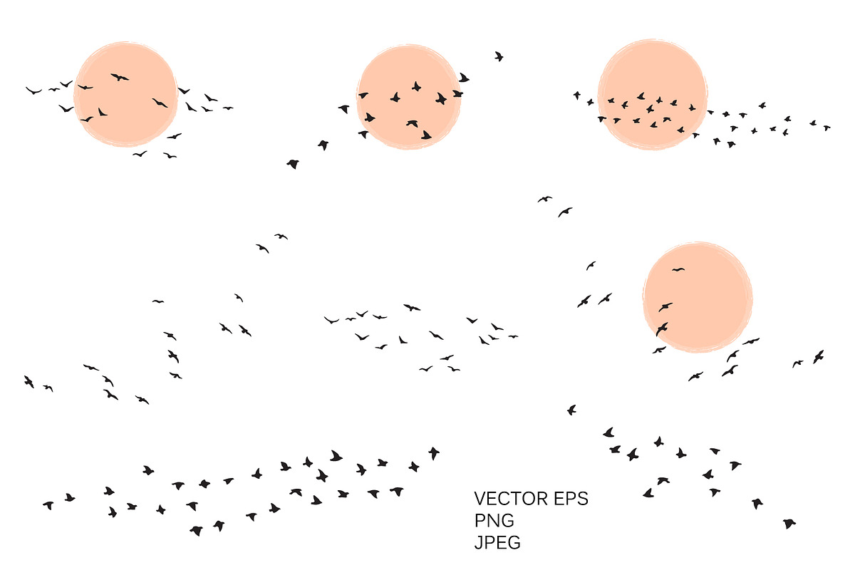 Mountains & Birds, a Decorative Illustration by Valentyna Smordova (Photo 2 of 8)