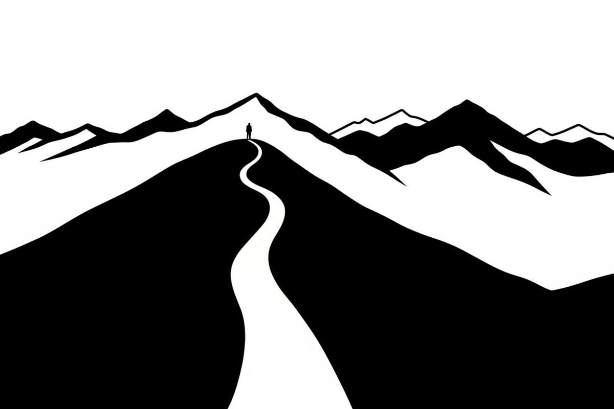 Mountain Landscape Silhouette Set, an Object Illustration by Designer_Momina (Photo 4 of 9)