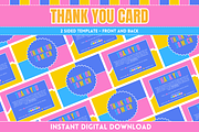 Colorful Thank You Card, a Card Template by SunshineStudioBoutique (Thumbnail 1 of 10)