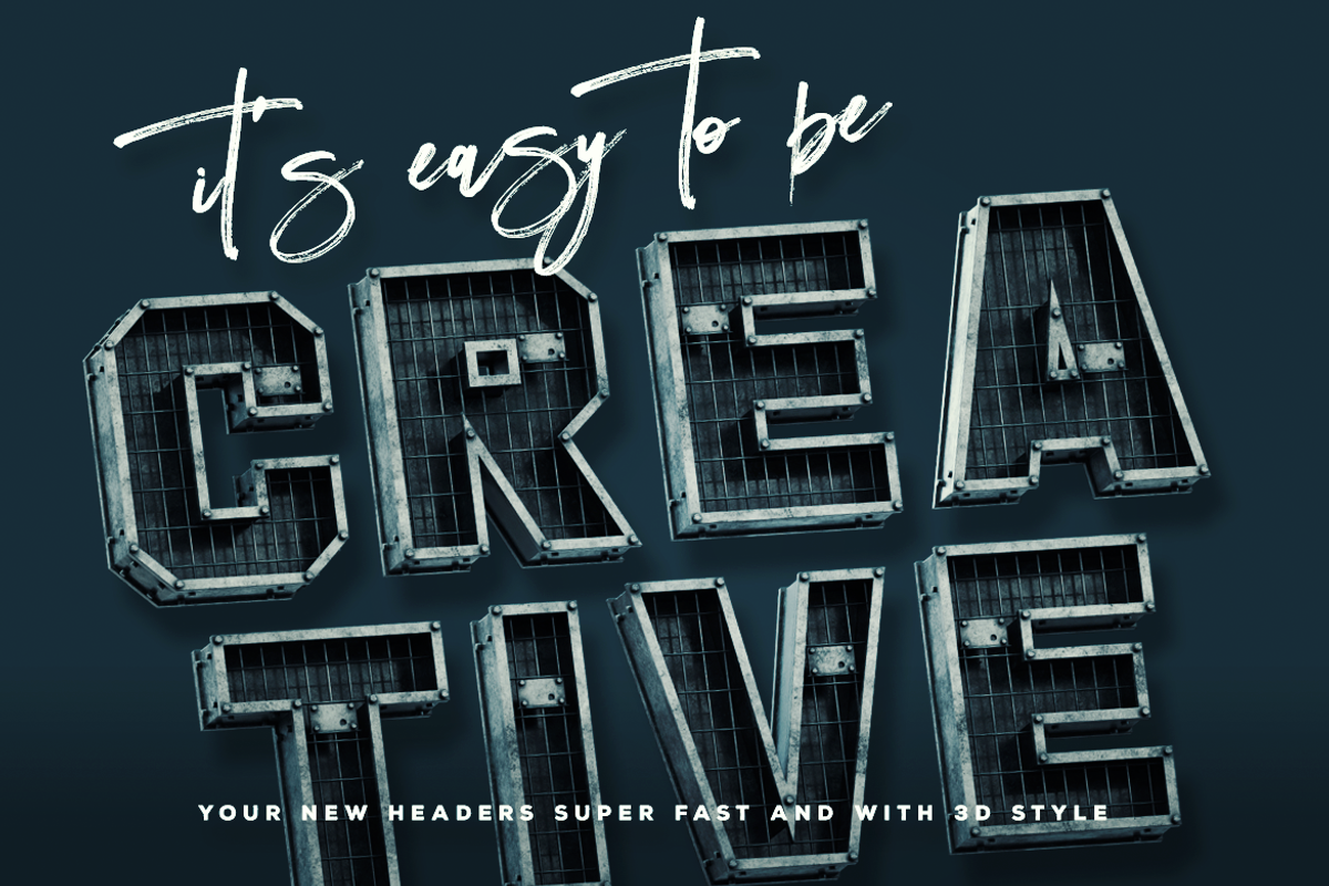 Industrial Box - 3D Color SVG Font, a Font by Deeezy