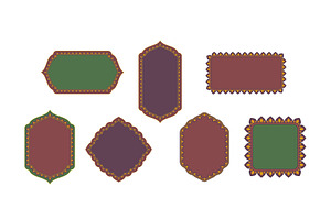 Vector set of decorative frames for, an Illustration by Liudmyla Matviiets
