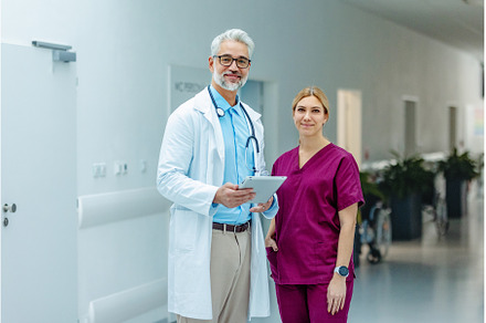 Portrait of medical team, doctor and, a Health & Medical Photo by HalfPoint