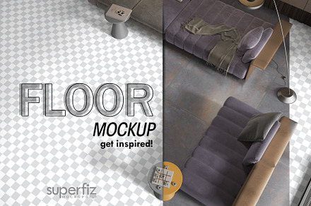 Floor Mockup Living Room Scene SM245