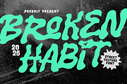 Broken Habit – Funky Street Display, a Handwritten Font by Littlehand (Thumbnail 1 of 10)