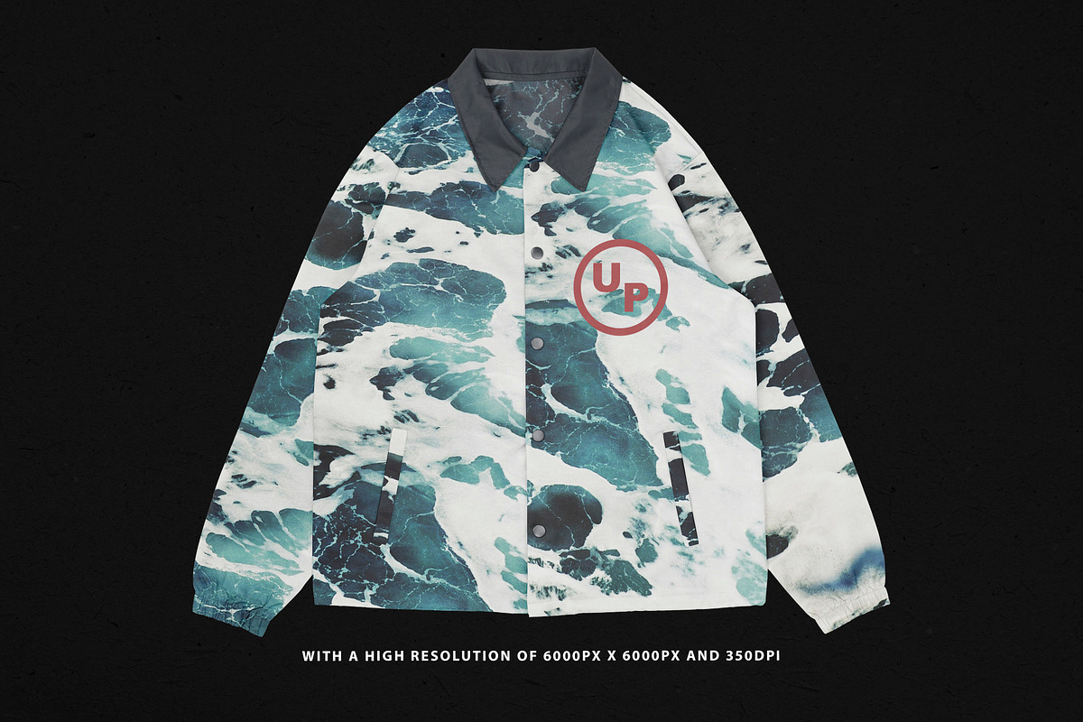 Realistic Coach Jacket Mockup, an Apparel Mockup by Uncentrifuged Pressure (Photo 2 of 8)
