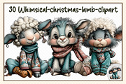 Whimsical Christmas Lamb Clipart, an Illustration by cherrydesign (Thumbnail 1 of 3)