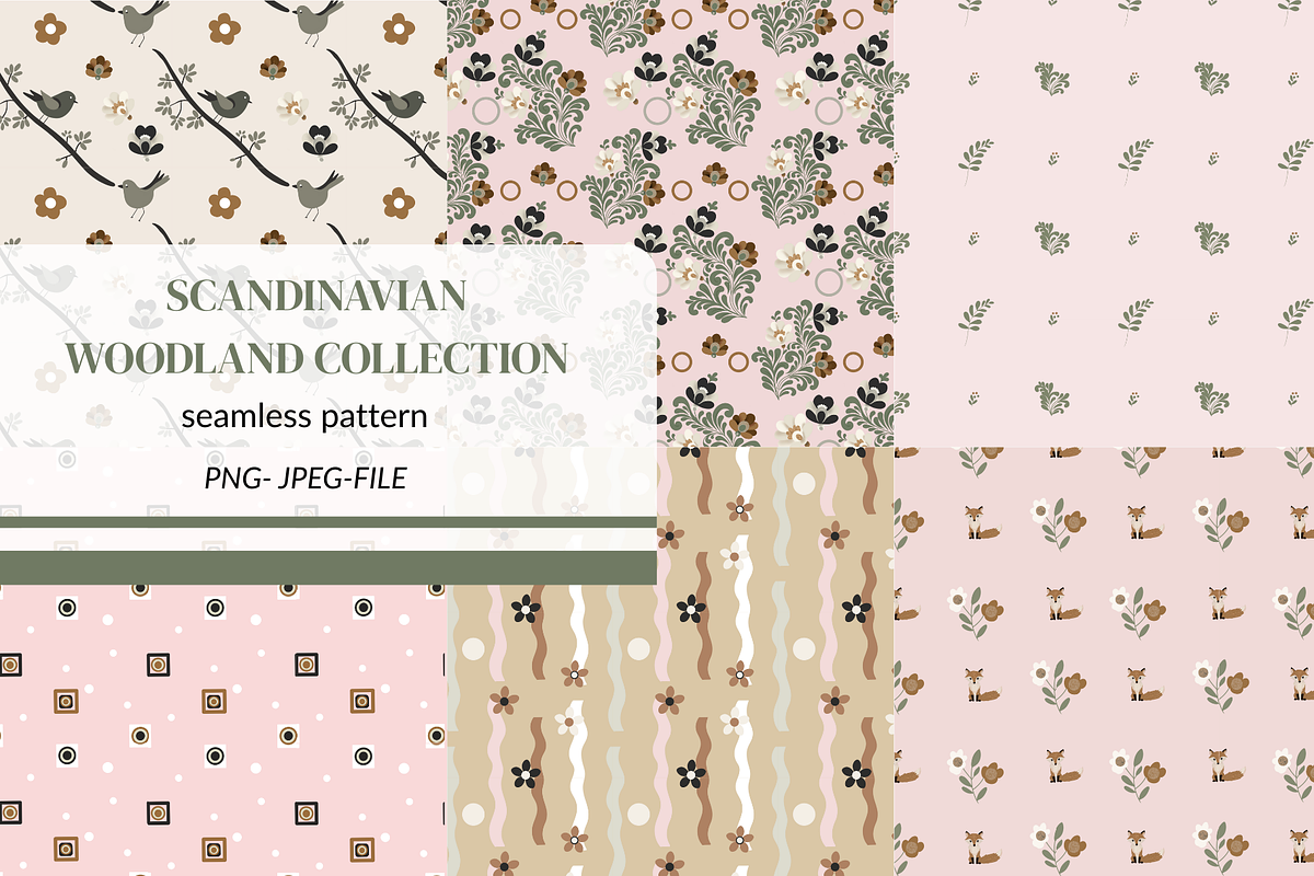 Scandinavian-Inspired Nature Pattern, a Pattern Graphic by SassyCorners (Photo 1 of 8)