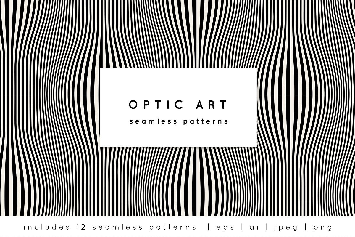 Optic Art | Seamless Patterns, a Pattern Graphic by Curly_Pat (Photo 1 of 5)