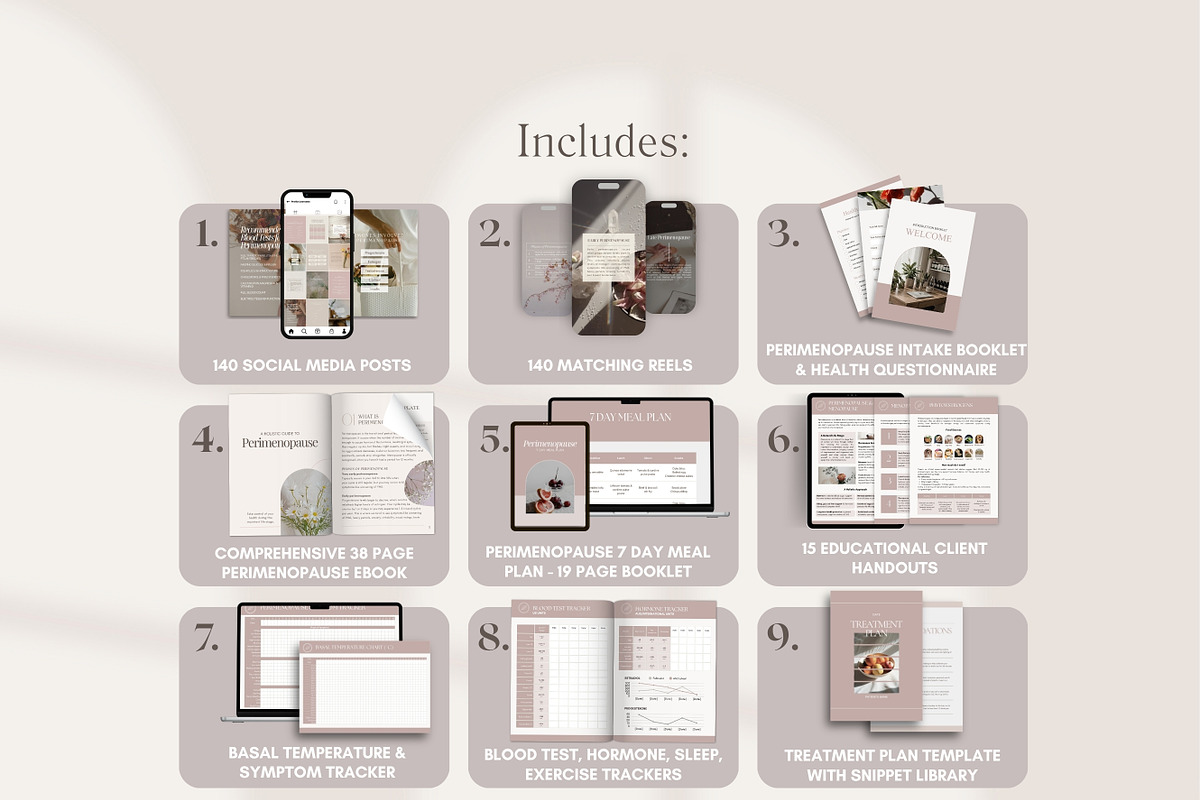 Menopause Canva Template Bundle, a Social Media Template by Naturopath Hub (Photo 2 of 10)