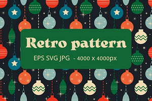 Christmas Pattern with Tree Toys, a Pattern Graphic by Art's and patterns