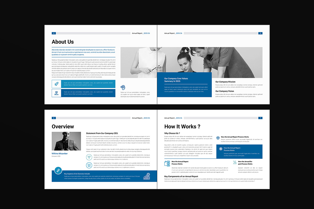 Annual Report Template Landscape, a Brochure Template by DesignCrest (Photo 5 of 13)