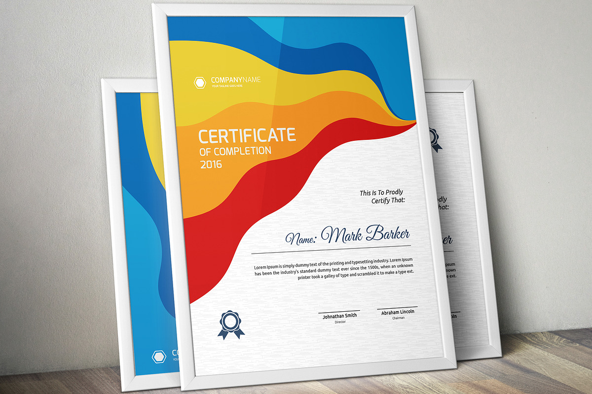 Certificate Word | PSD | AI, a Stationery Template by Curve Design (Photo 1 of 6)