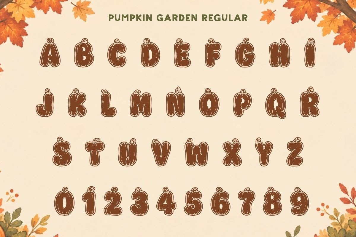Pumpkin Garden - Autumn Font, a Symbol Font by AnningArts (Photo 5 of 6)