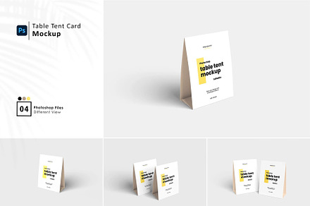 Table Tent Card Mockup, an Advertising Mockup by MockupXstudio