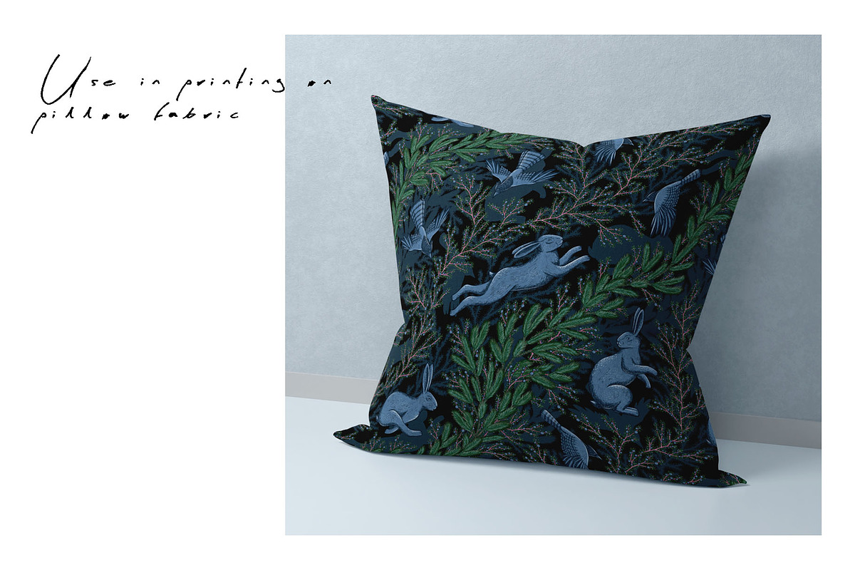 Moonlit Woodland — Winter Patterns, an Animal Illustration by Liiafis (Photo 13 of 15)