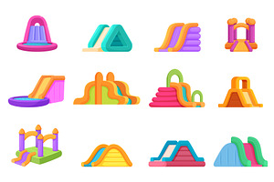Inflatable slides. Slide with, a Sport Illustration by Valerie Bodnar