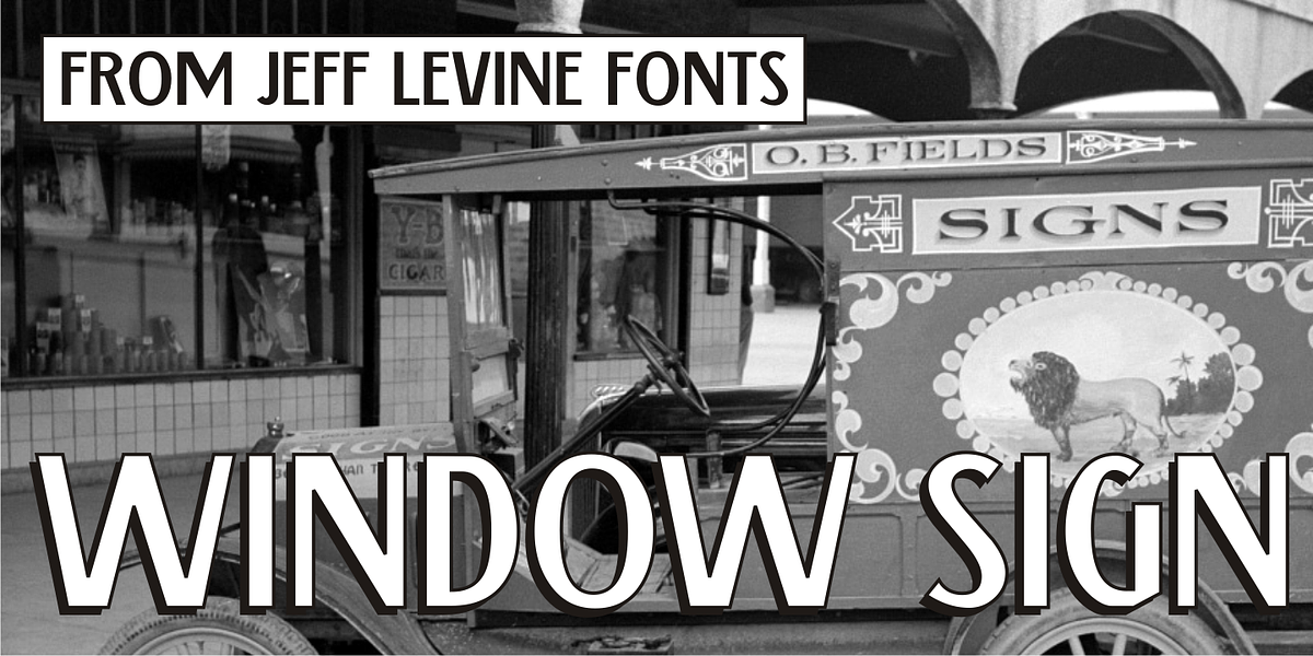 Window Sign JNL, a Sans Serif Font by Jeff Levine Fonts