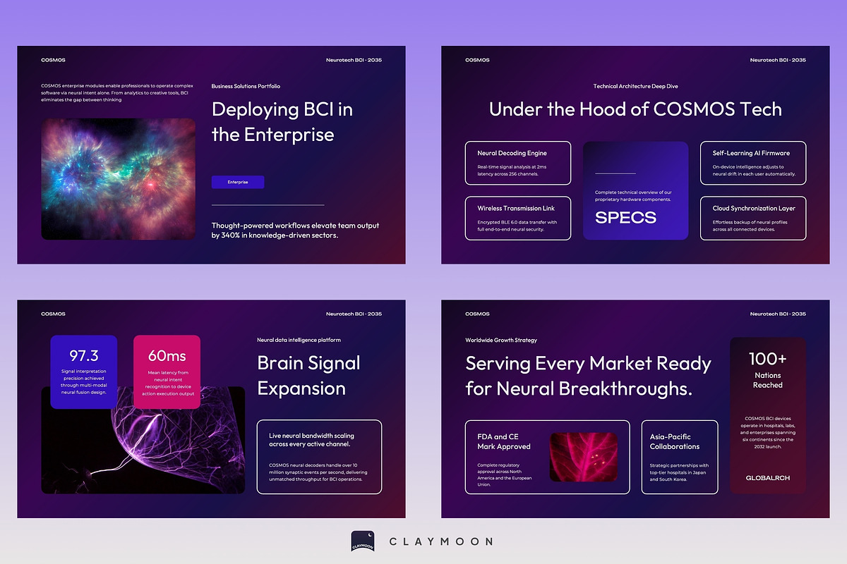 Neural Intelligence Platform, a Presentation Template by Claymoon Lab (Photo 5 of 7)