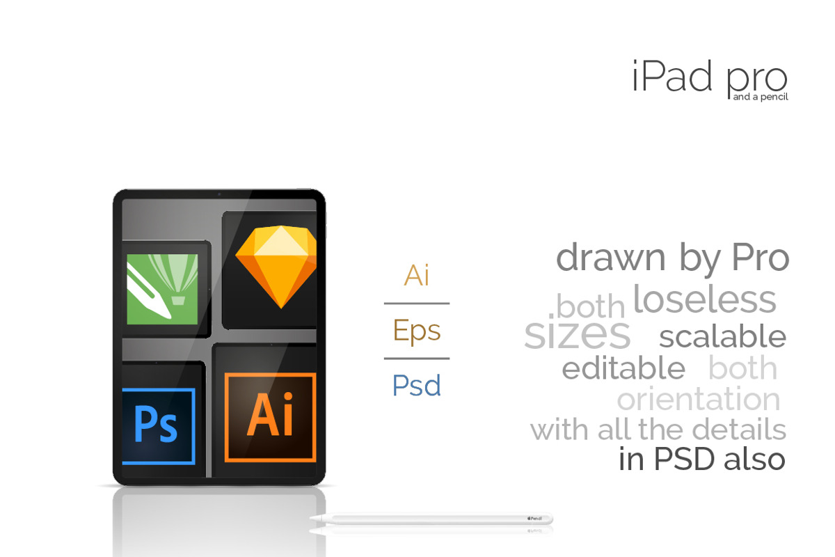 NEW Apple iPad Pro mock up! (PSD+AI), an iPhone Mockup by voin_Sveta (Photo 12 of 12)