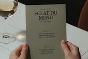 Menu Mockup PSD, Wine Bar · 04, a Merchandise Mockup by Made by Attic (Thumbnail 1 of 3)