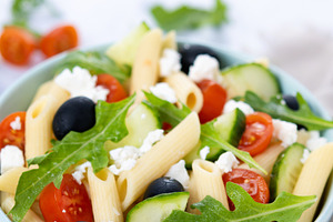 Mediterranean Pasta Salad with Fresh Vegetables and Herbs, a Photo by etorres69