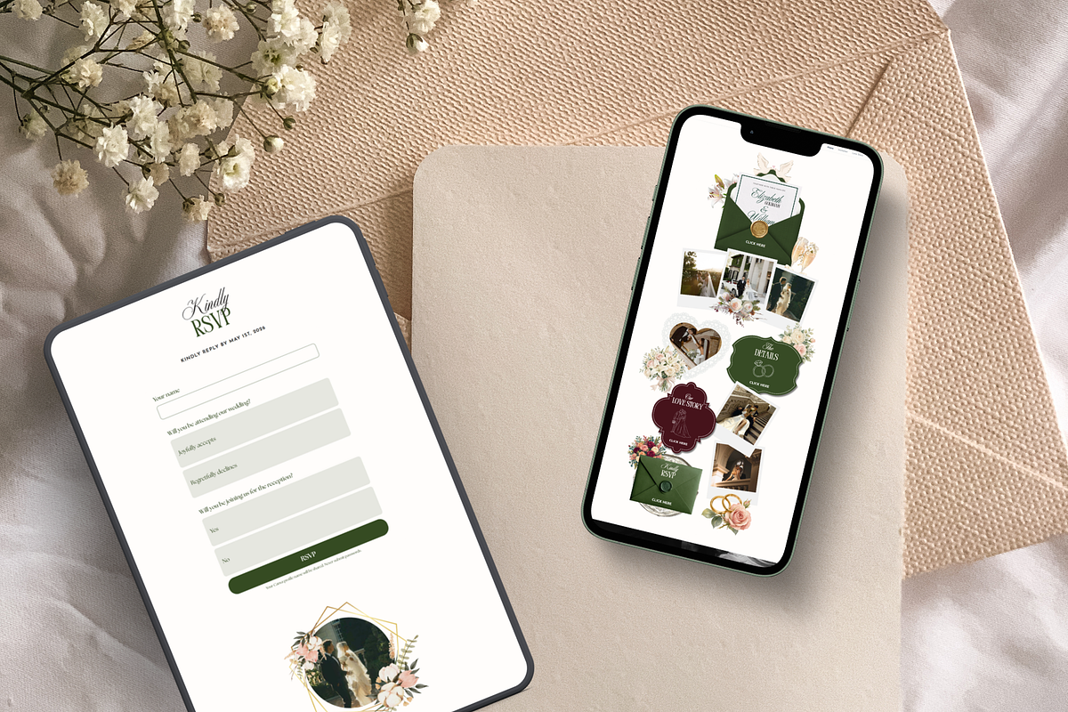 Canva Wedding Website Invitation, a Landing Page Template by GlamWebDesigns (Photo 3 of 7)
