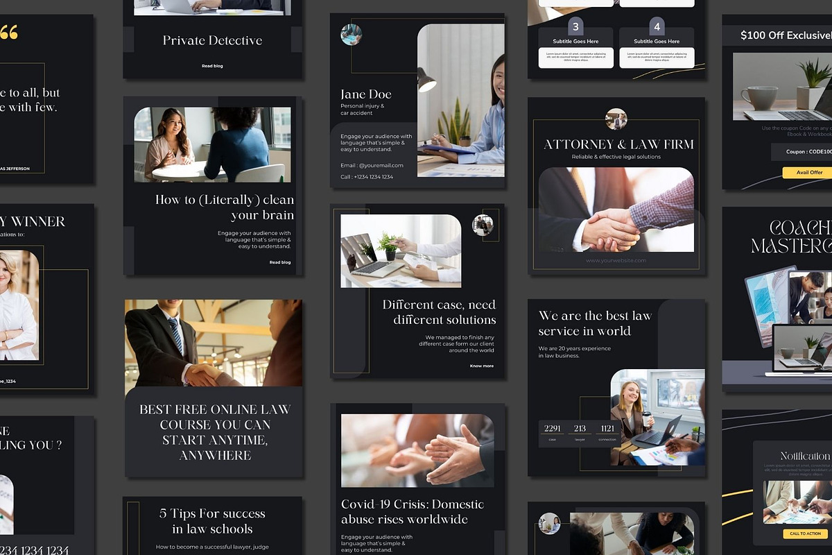Luxury Social Media Post Templates, a Social Media Template by BoontenStudio (Photo 3 of 7)