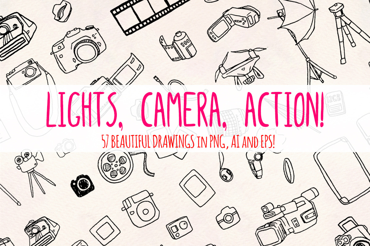 50+ Camera and Film Vector Bundle, an Object Illustration by Violet LeBeaux (Photo 2 of 3)