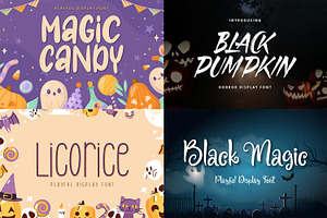 Spooky Bundle 17 Halloween Fonts