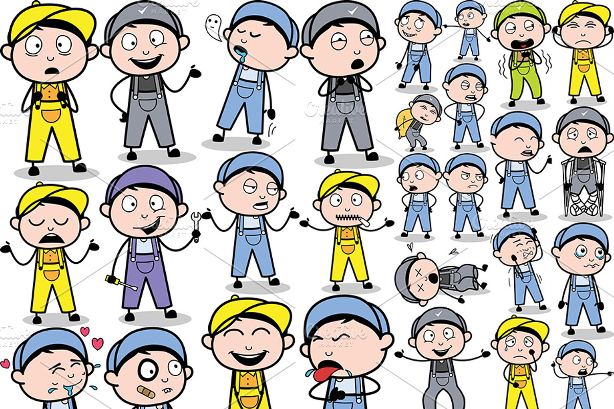Repairman ~ Cartoon Character Set, a Person Illustration by The Toon Company (Photo 5 of 9)