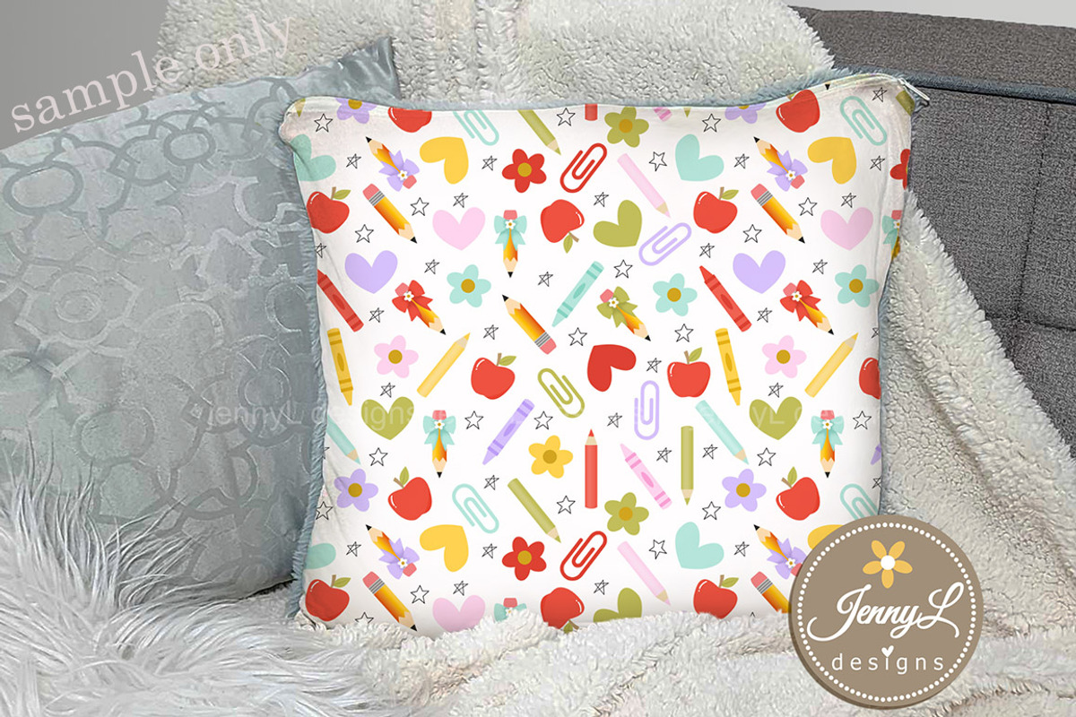 Back to School SEAMLESS DigitalPaper, a Pattern Graphic by JennyL Designs (Photo 8 of 8)