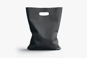 Black Die-cut Plastic Bag 3D Model