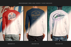 Men Long Sleeve T-Shirt Mockups