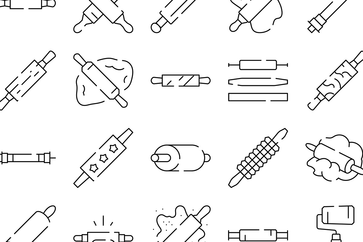 Rolling pin kitchen utensil for, an Object Graphic by pikepicture (Photo 3 of 3)