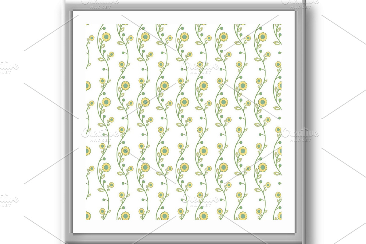 Floral Fine Seamless Vector Pattern, a Decorative Illustration by FineArtStudio (Photo 2 of 3)