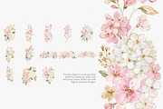 blush hydrangea clipart collection, a Decorative Illustration by Patishop Art (Thumbnail 5 of 9)