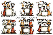 Christmas Whimsical Dogs Clipart, an Illustration by Craft Nest (Thumbnail 7 of 8)