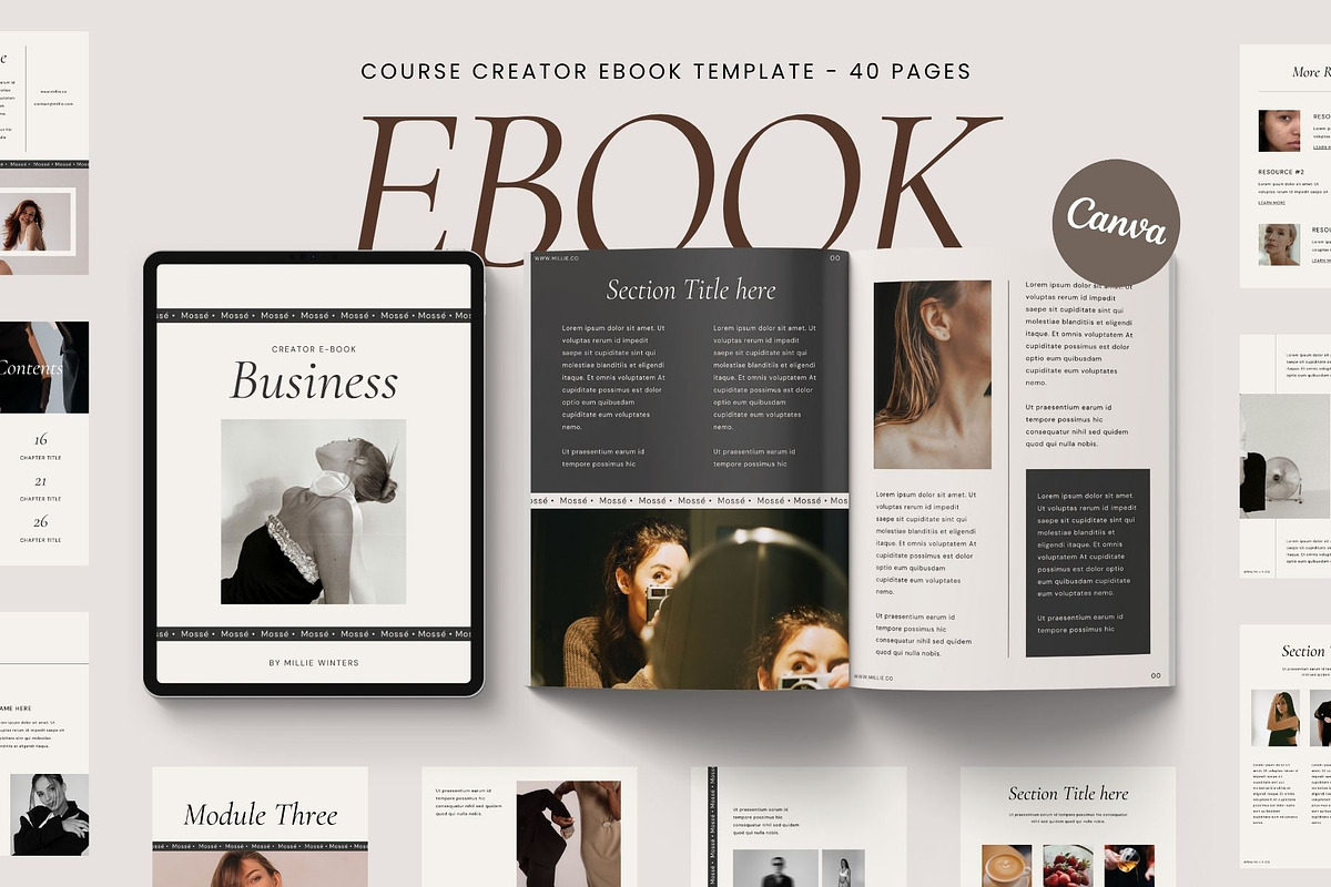 MOSSE Coach Ebook Template CANVA, a Design Template by BoldNStudio (Photo 1 of 10)
