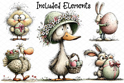 Whimsical Easter Animals Clipart, an Illustration by cherrydesign (Thumbnail 2 of 4)