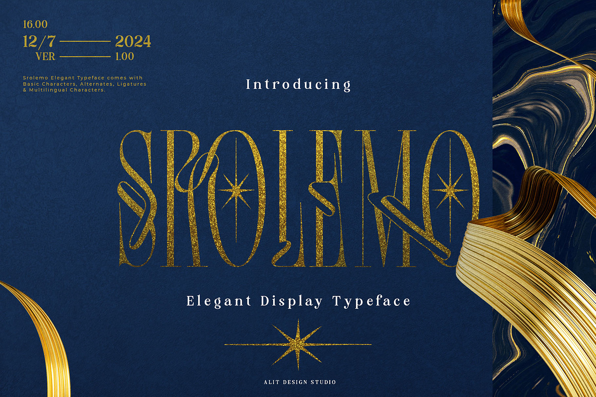 Srolemo Typeface, a Serif Font by alit design (Photo 1 of 17)