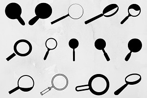 Magnifying Glass Silhouette SVG, an Object Illustration by newminddesign