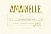 AMARIELLE Stencil Display Font, a Sans Serif Font by Letterhend Studio (Thumbnail 1 of 9)
