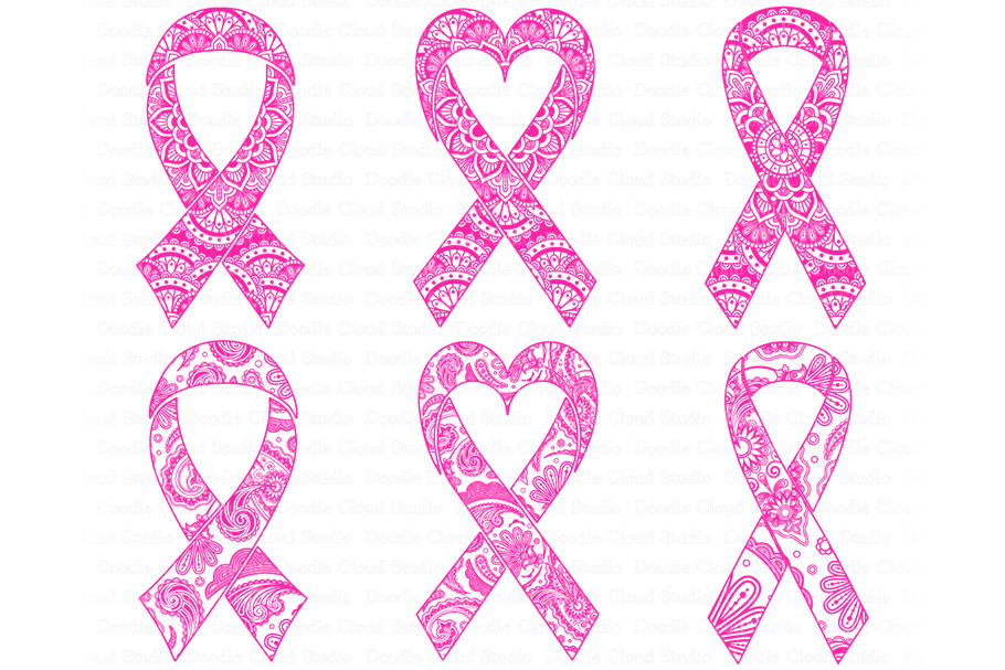 Awareness Ribbon Mandala SVG Files., an Illustration by Doodle Cloud Studio